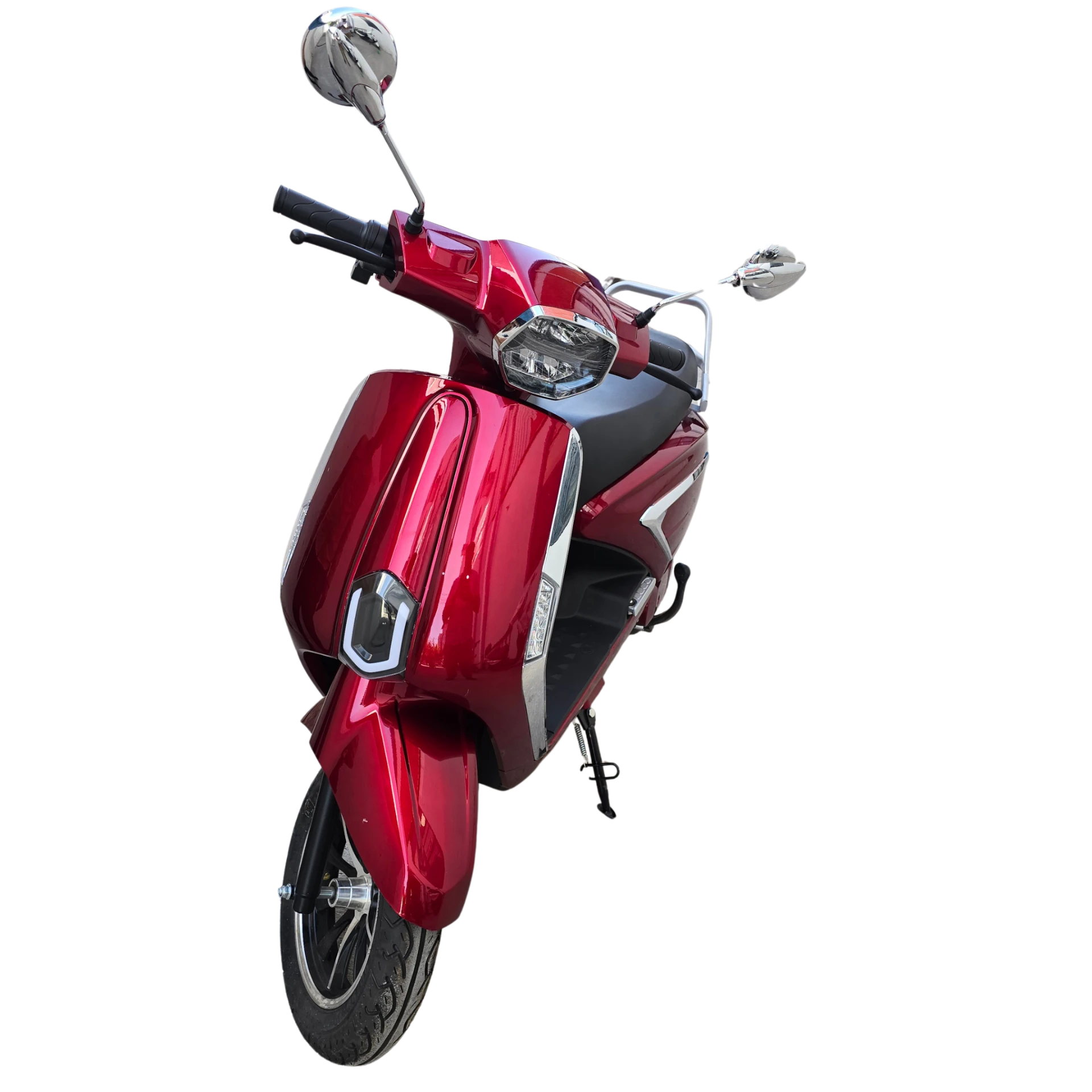 eOxigen Hermes electric scooter front view showing the U-light signature